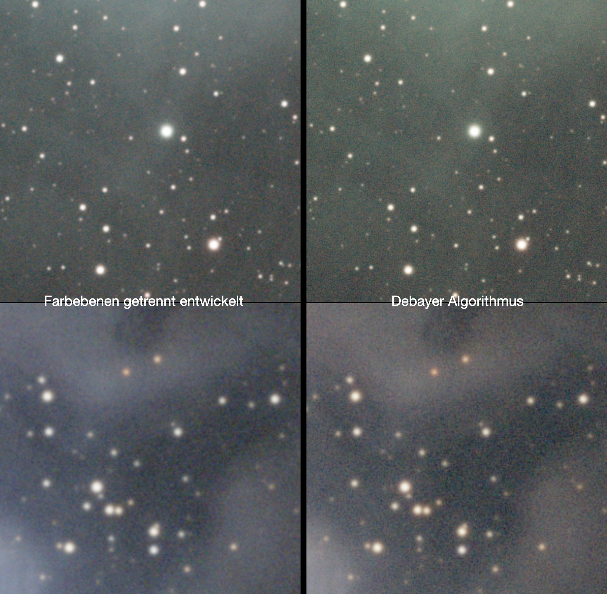 debayer Vergleich