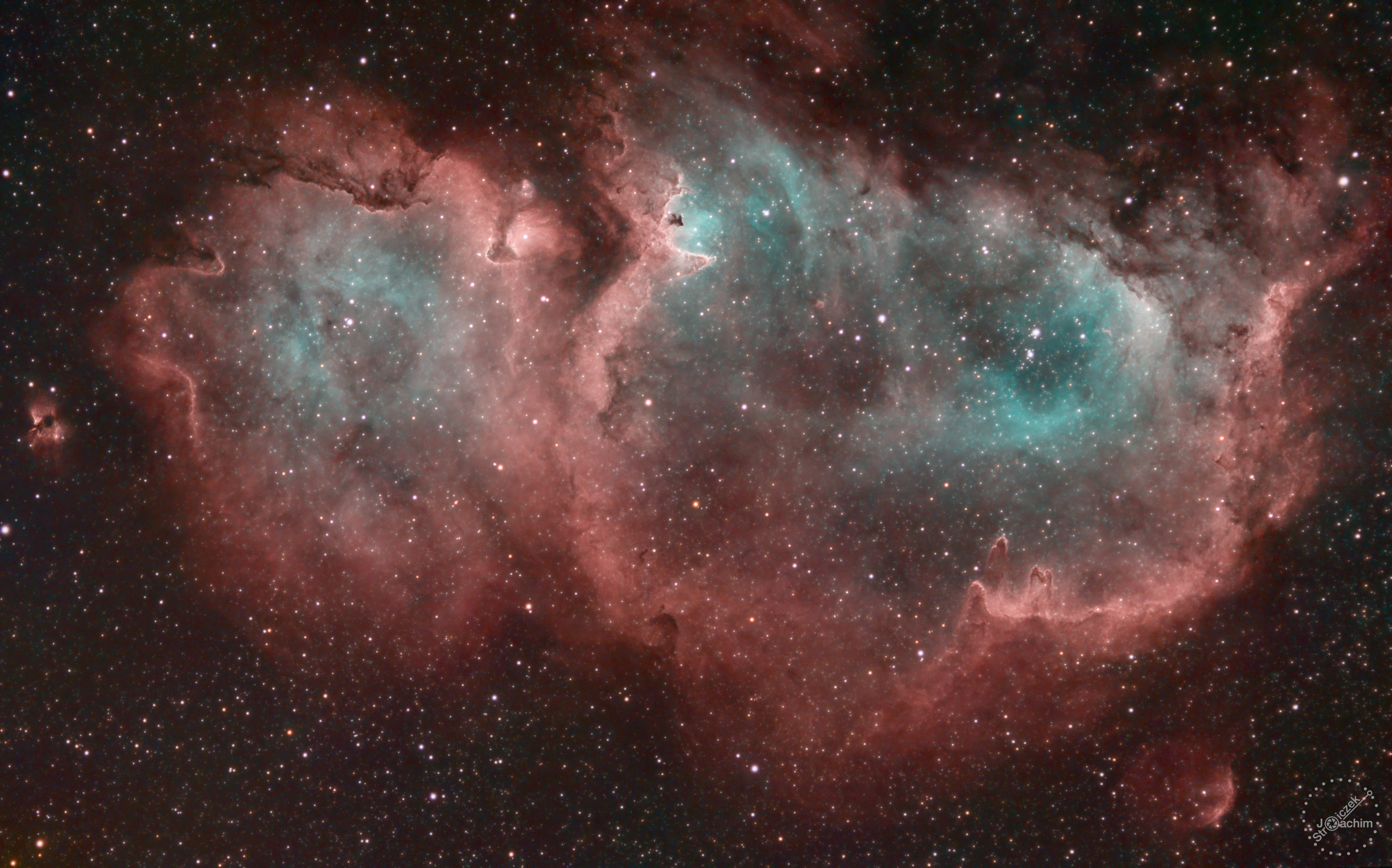 Seelen-Nebel Sh2-199 | 23.10.2021+Juli 24 | ASI183MC/GT | Sharpstar 76 | 26,2 Std. RGB, Ha, OIII