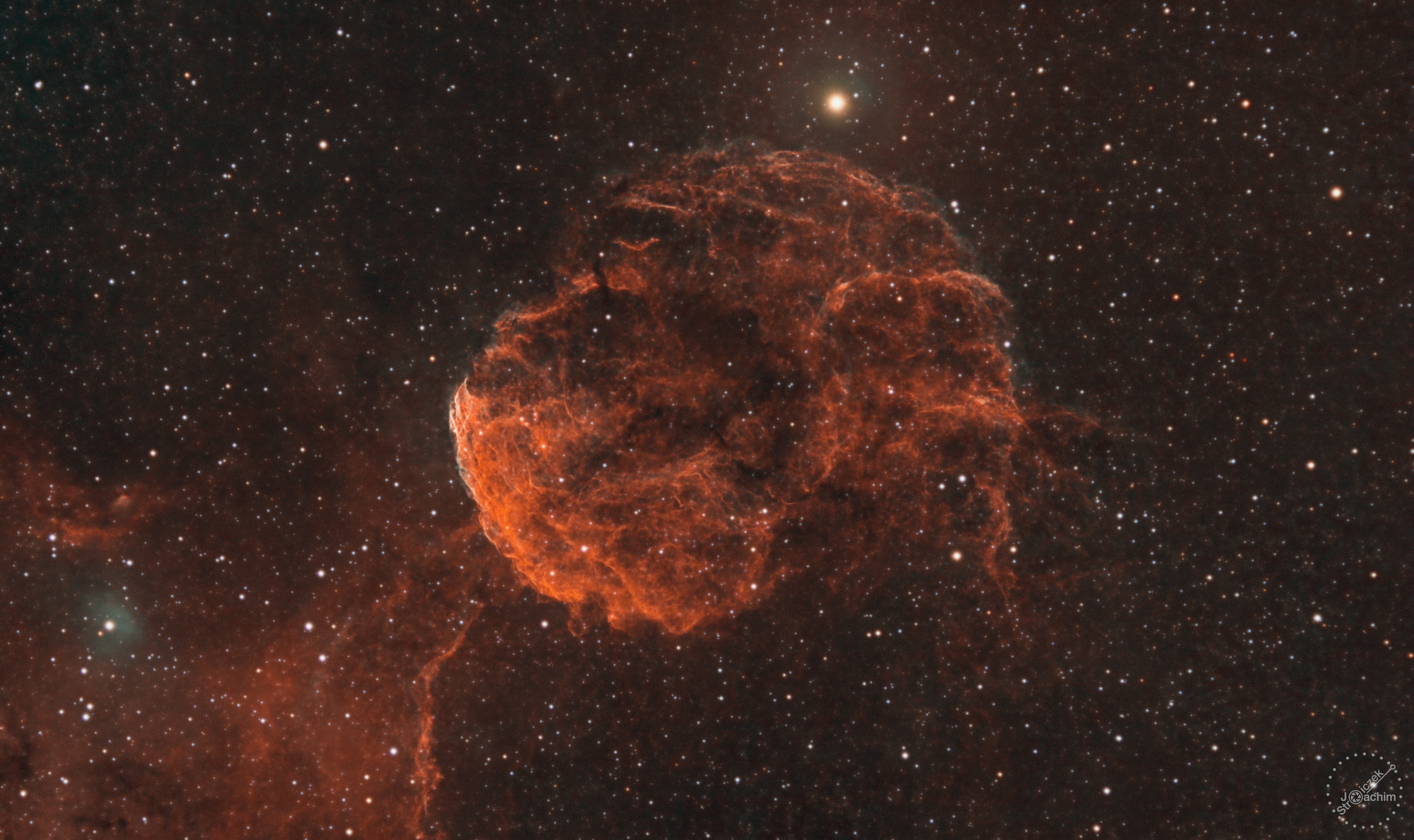 IC443 | 17.1.25 | ASI183GT | Sharpstar 76 | 20x60 R+G+B 136x300 Ha 62x300 OIII (17,5 Std.)