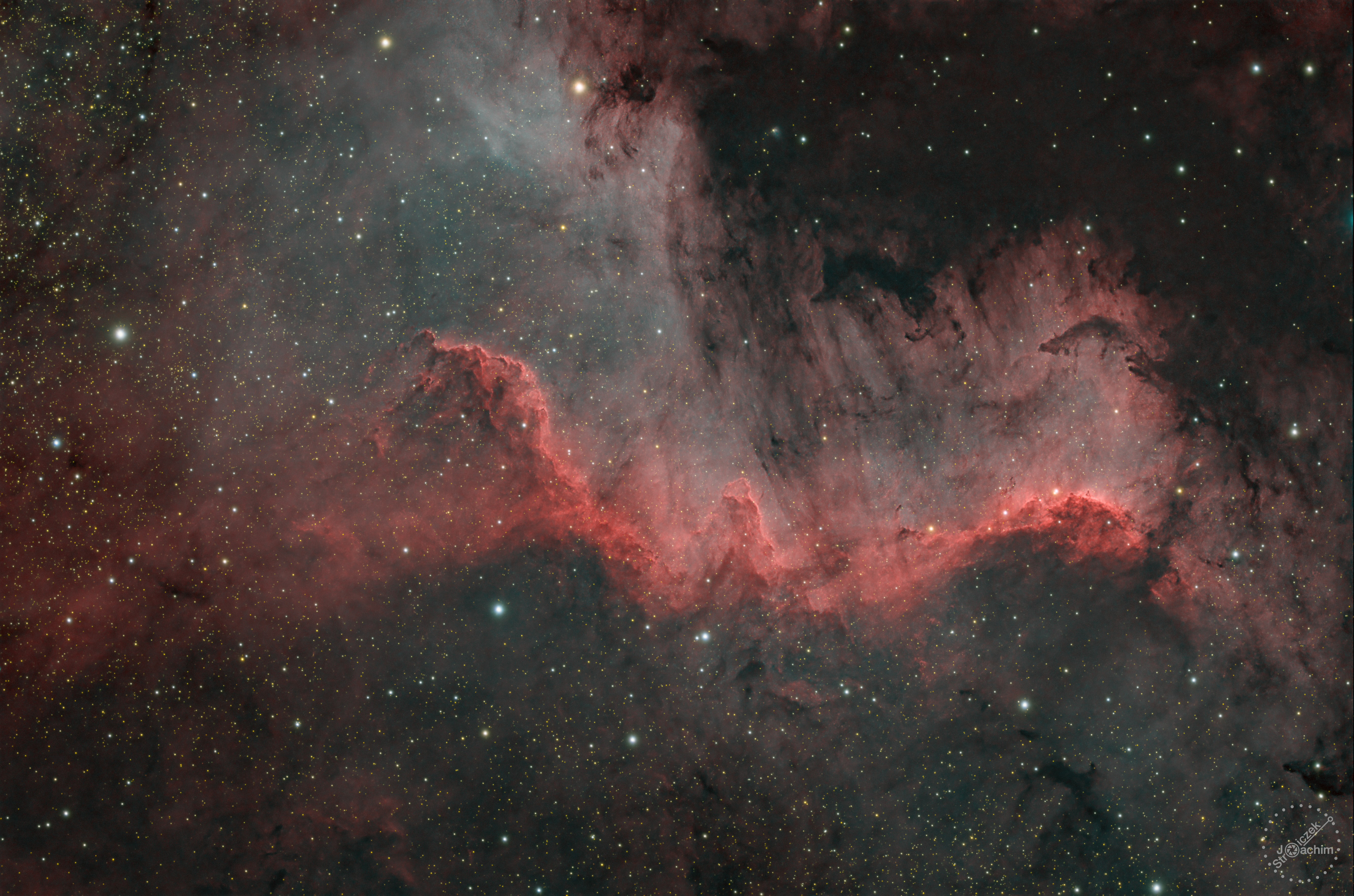 NGC7000 - the great wall | 5.9.2025 | ASI183MC | ZWO FF107+Reducer | 20x60 RGB 51x300 Dual-Narrow-Band (4,6 Std.)
