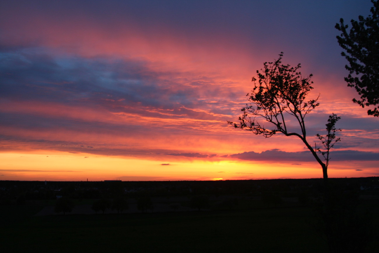 Sonnenuntergang in Bad Lippspringe